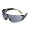 Schwarze Schutzbrille mit grauen Gläsern