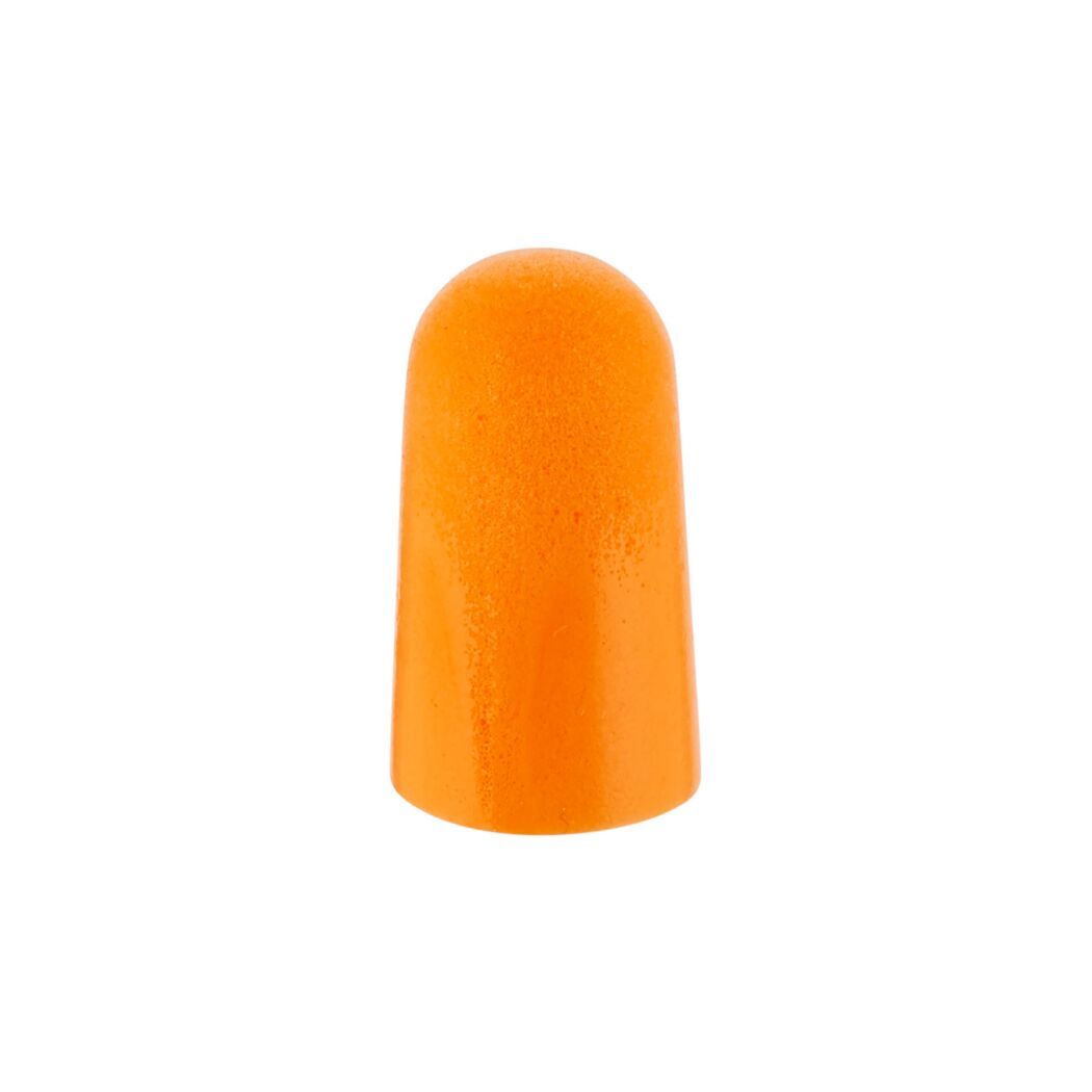 Ein Paar orangefarbener Gehörschutzstöpsel