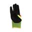 Schwarzer Arbeitshandschuh mit neongelben und roten Details