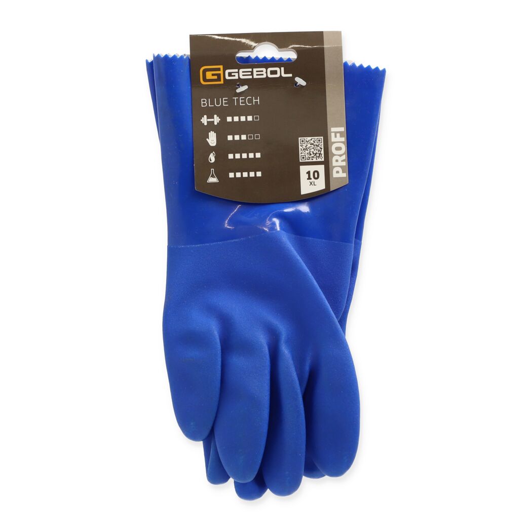 Blaue Gummihandschuhe von Gebol, Größe 10