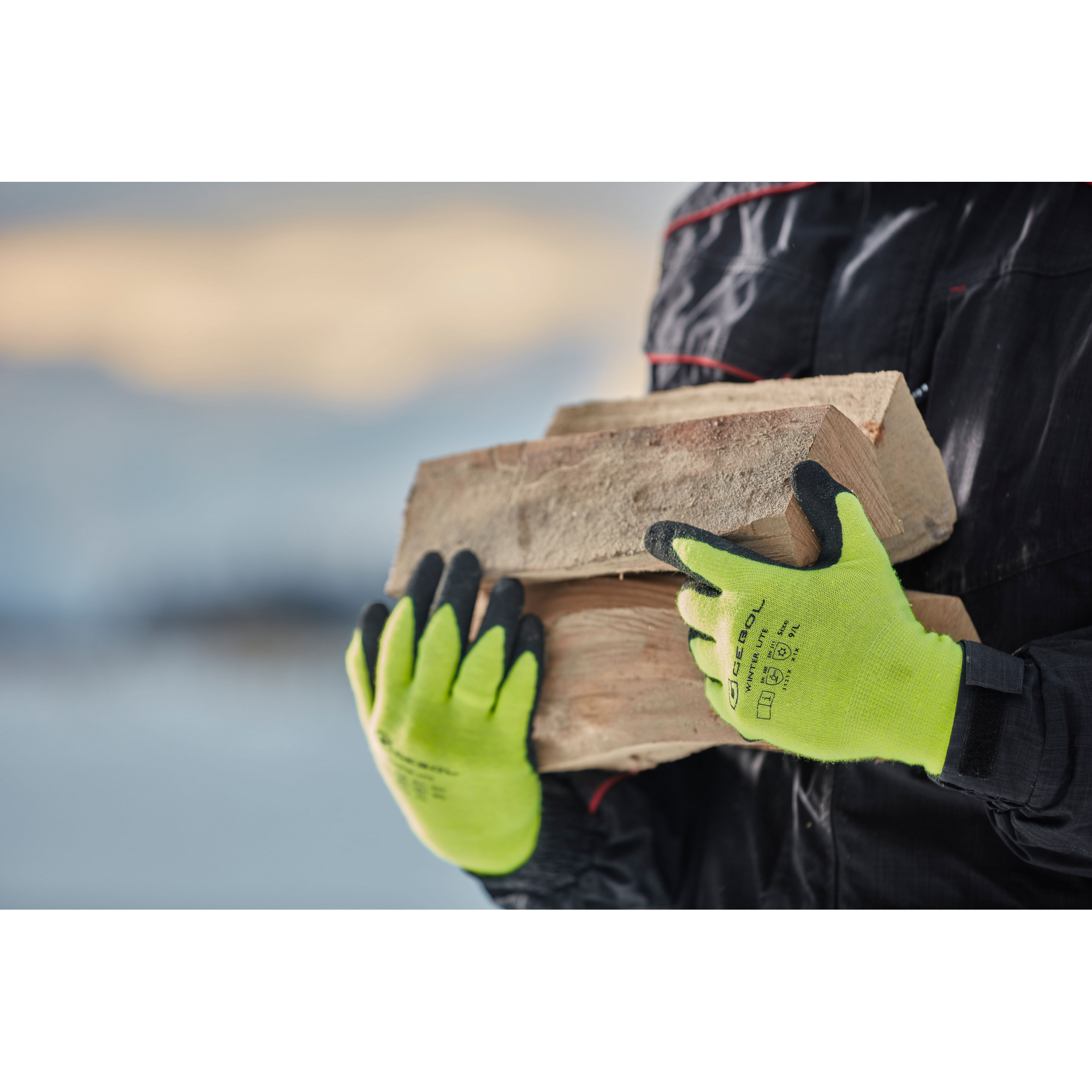 Handschuh 'Winter Lite' grün / schwarz  Gr. 9