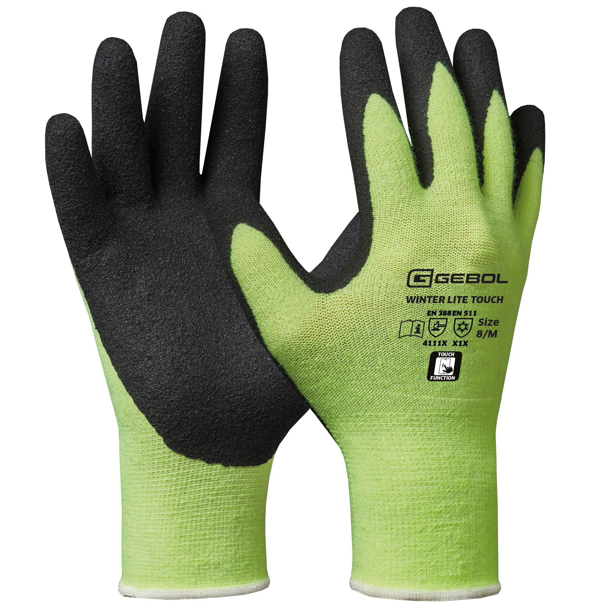 Handschuh 'Winter Lite' grün / schwarz  Gr. 9