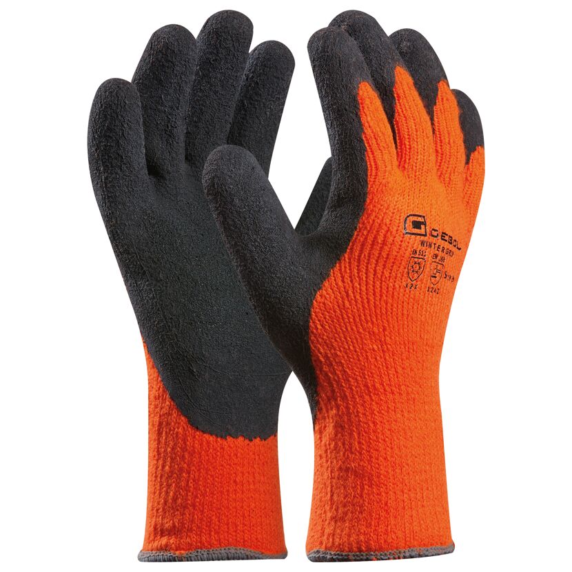 Handschuh 'Winter Grip' orange Gr. 9