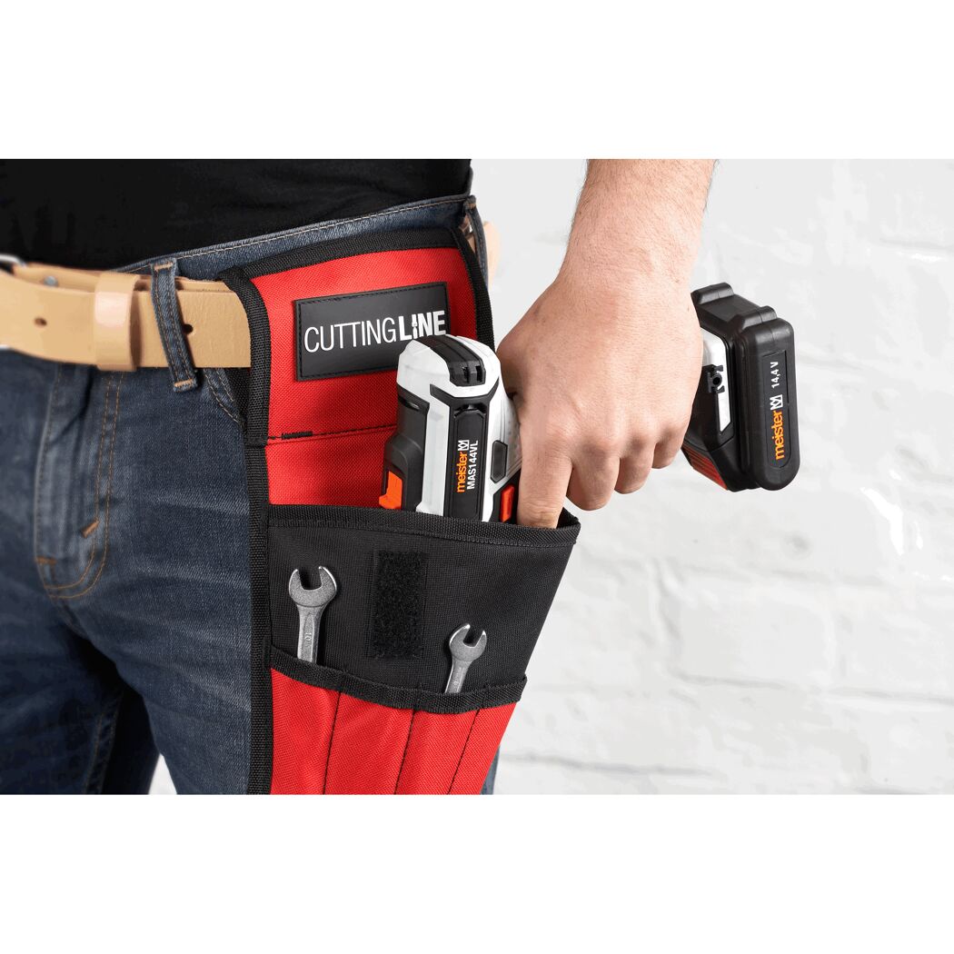 Bohrmaschinenhalter Nylon 5 Taschen rot/schwarz