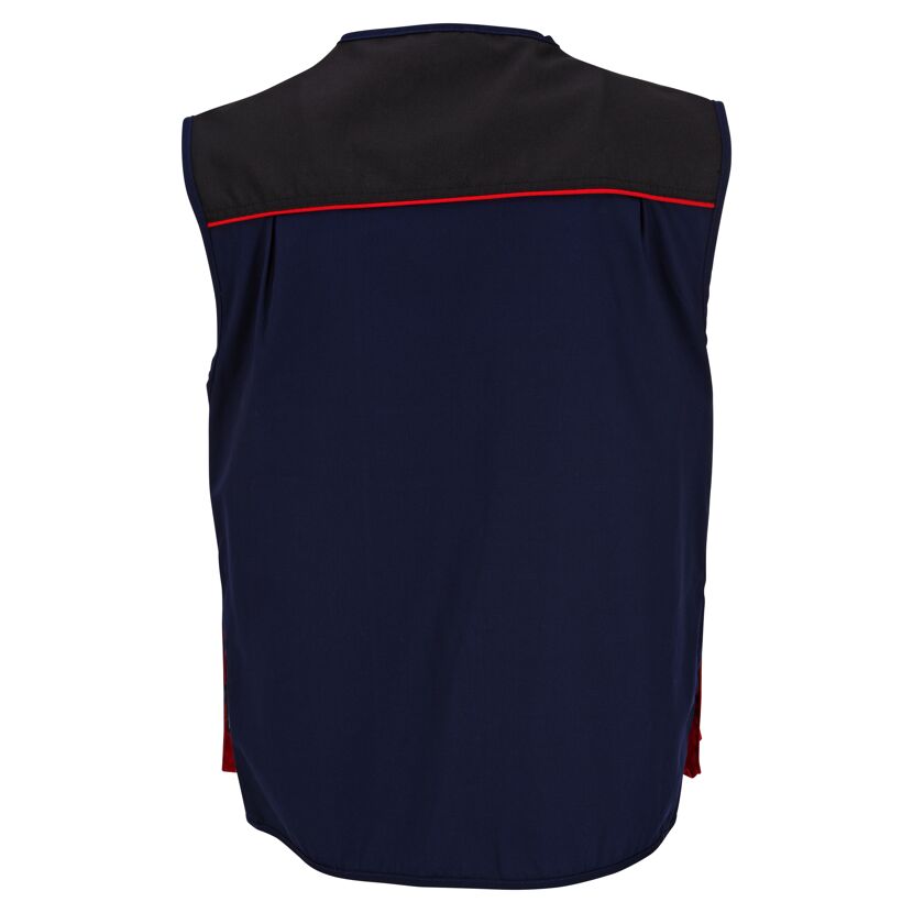 Arbeitsweste dünn marineblau/rot Gr. 58