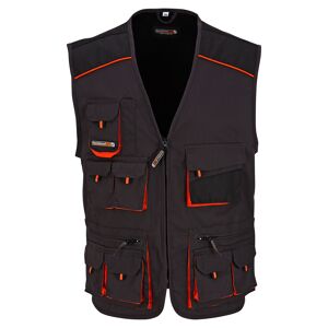 Arbeitsweste dünn grau/orange Gr. 50