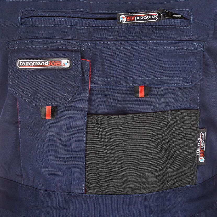 Arbeitslatzhose marineblau/rot Gr. 50
