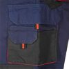 Arbeitslatzhose marineblau/rot Gr. 50