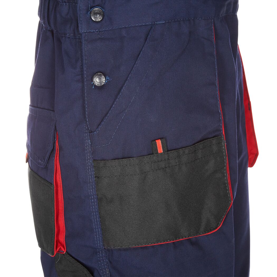 Arbeitslatzhose marineblau/rot Gr. 50