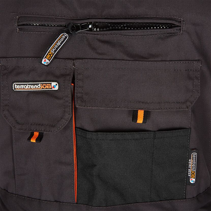 Arbeitslatzhose grau/orange Gr. 52