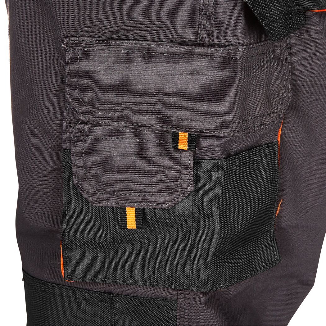 Arbeitslatzhose grau/orange Gr. 52