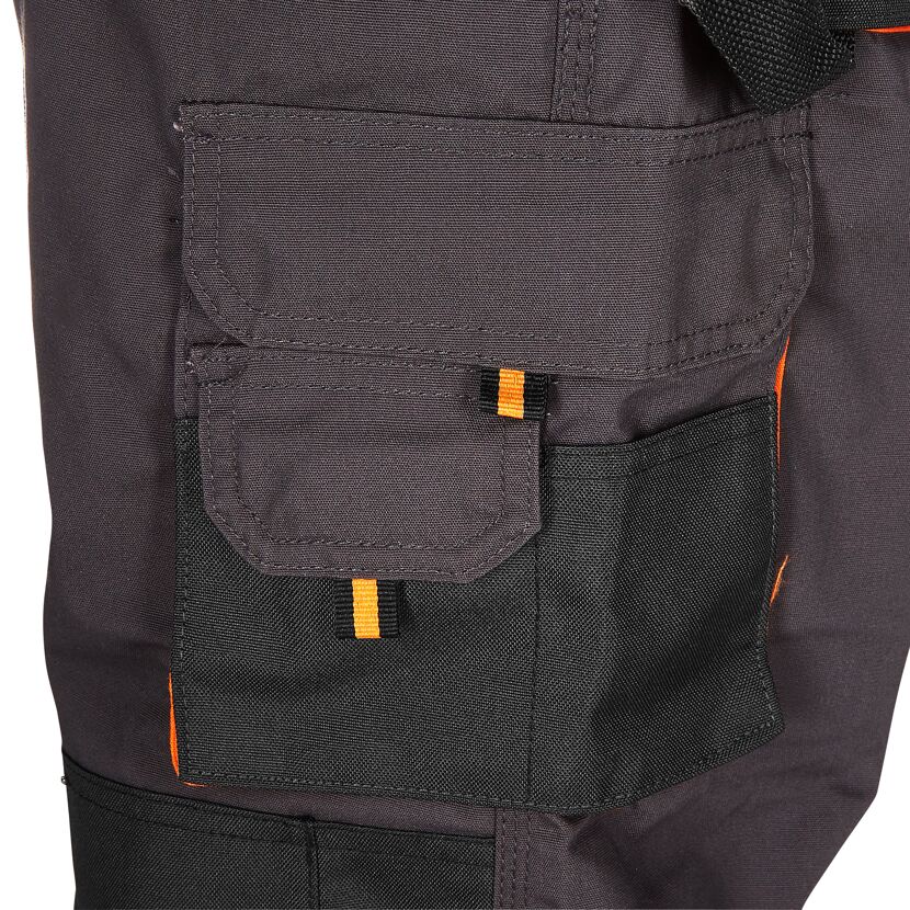 Arbeitslatzhose grau/orange Gr. 52