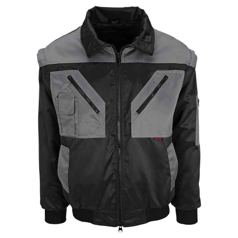 Pilotenjacke schwarz/grau Gr. M