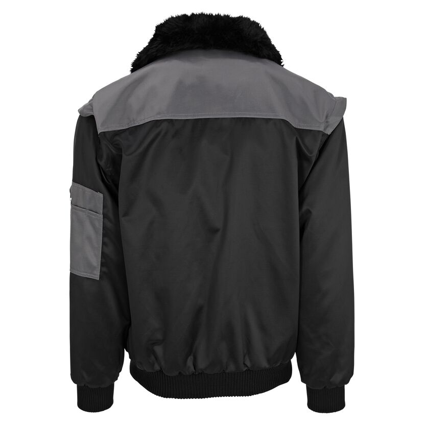 Pilotenjacke schwarz/grau Gr. M