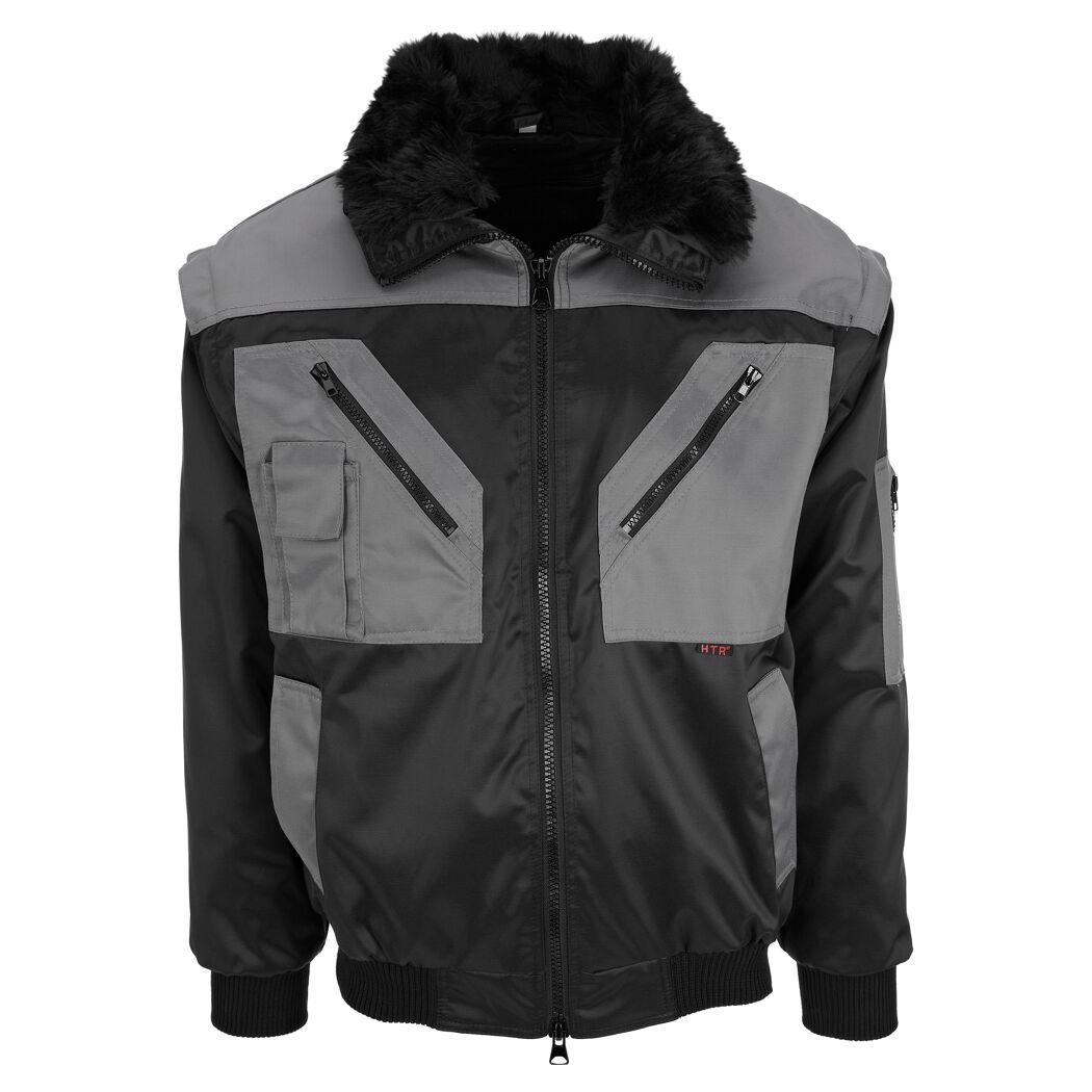 Pilotenjacke schwarz/grau Gr. L