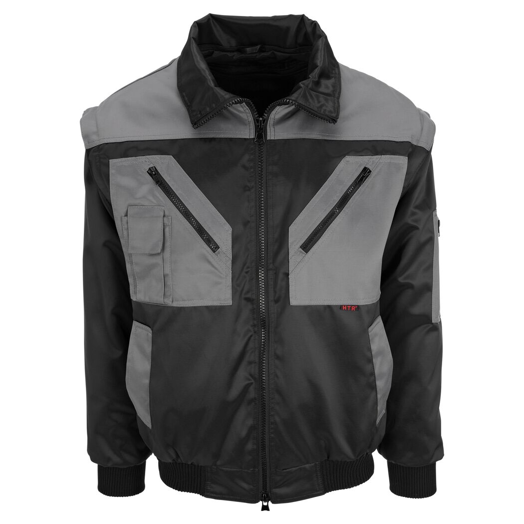 Pilotenjacke schwarz/grau Gr. L