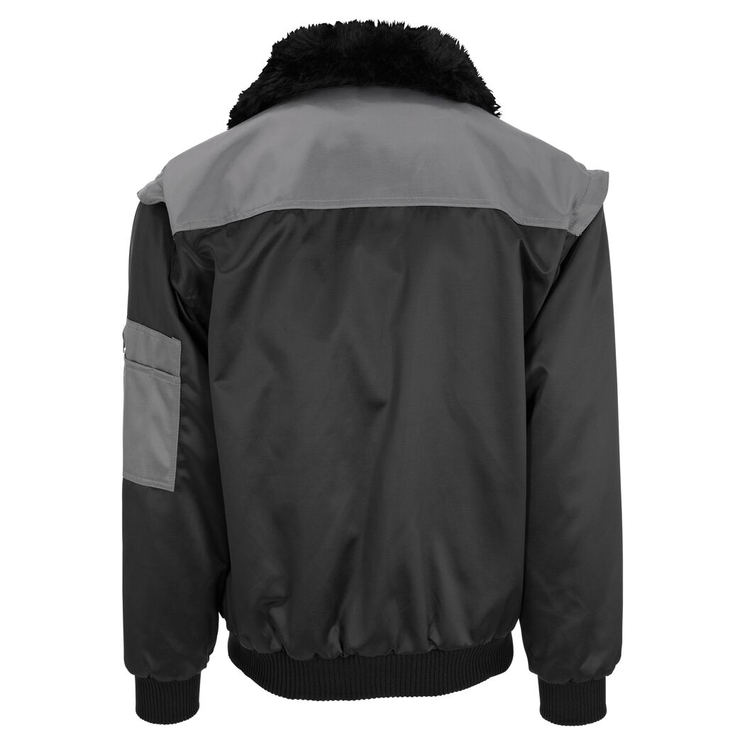 Pilotenjacke schwarz/grau Gr. L