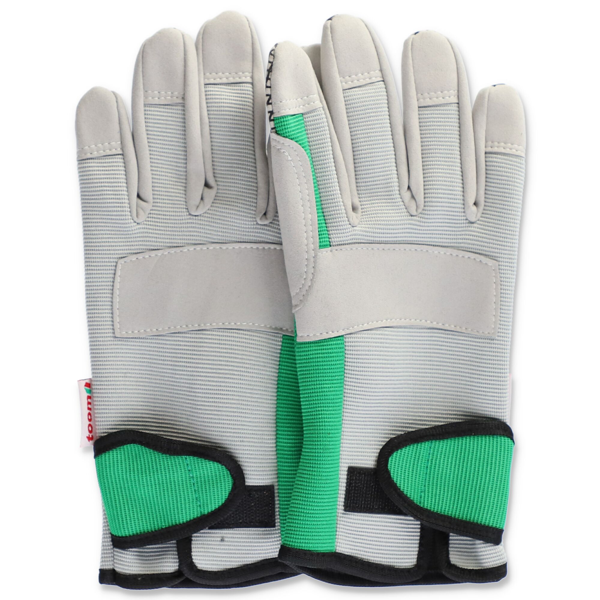 Grau-grüner Gartenhandschuh der Marke toom
