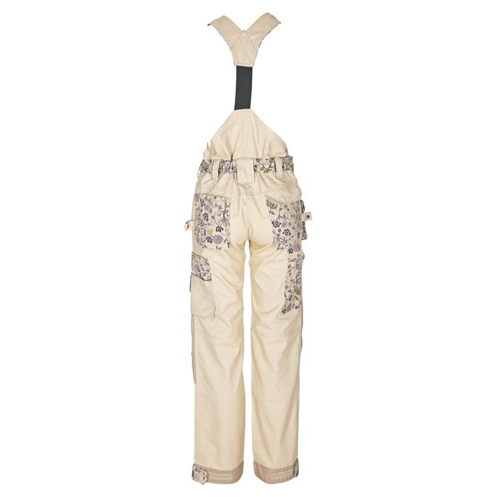 damen gartenlatzhose polyester baumwolle beige gr 40