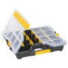 EuroPlus Profi-Sortimentskasten 'Basic S29/5-12' mit Clip schwarz 29,5 x 23,5 x 5,5 cm