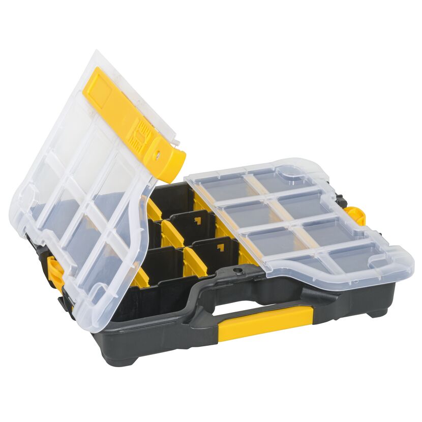 EuroPlus Profi-Sortimentskasten 'Basic S29/5-12' mit Clip schwarz 29,5 x 23,5 x 5,5 cm