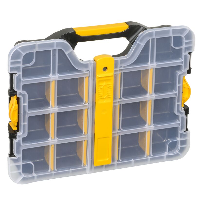 EuroPlus Profi-Sortimentskasten 'Basic S29/5-12' mit Clip schwarz 29,5 x 23,5 x 5,5 cm