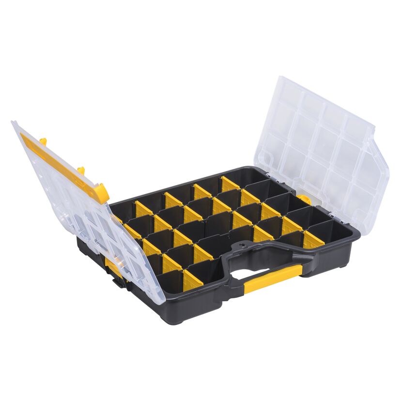 EuroPlus Profi-Sortimentskasten mit Clips 'Basic S37/6-20' schwarz 36,5 x 29,5 x 6,2 cm