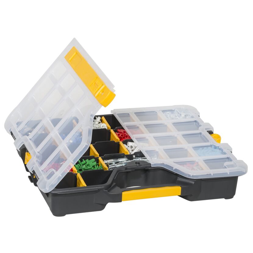 EuroPlus Profi-Sortimentskasten mit Clips 'Basic S37/6-20' schwarz 36,5 x 29,5 x 6,2 cm