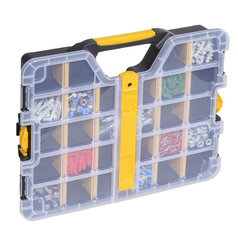 EuroPlus Profi-Sortimentskasten mit Clips 'Basic S37/6-20' schwarz 36,5 x 29,5 x 6,2 cm