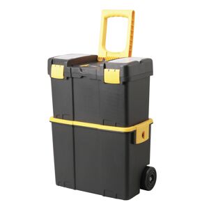 McPlus rollbarer Werkzeugkoffer 'Mobile P 24' schwarz/gelb 46,5 x 26,5 x 62 cm