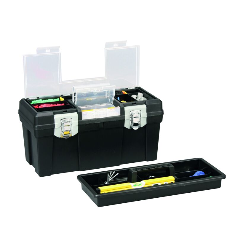 Schwarzer Werkzeugkoffer McPlus Promo S20 mit Zubehör