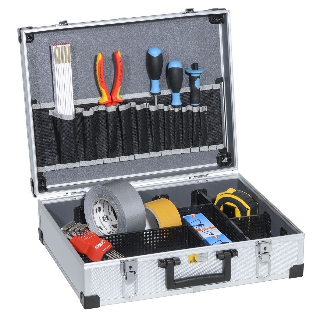AluPlus Werkzeugkoffer 'Tool L 44-1' silber 44,5 x 35,5 x 14,5 cm