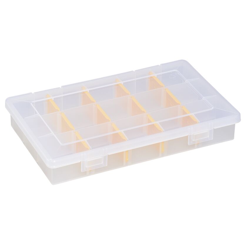 EuroPlus Sortimentskasten 'Basic 29/3-12' transparent 3-15 Fächer 29 x 18,5 x 4,6 cm