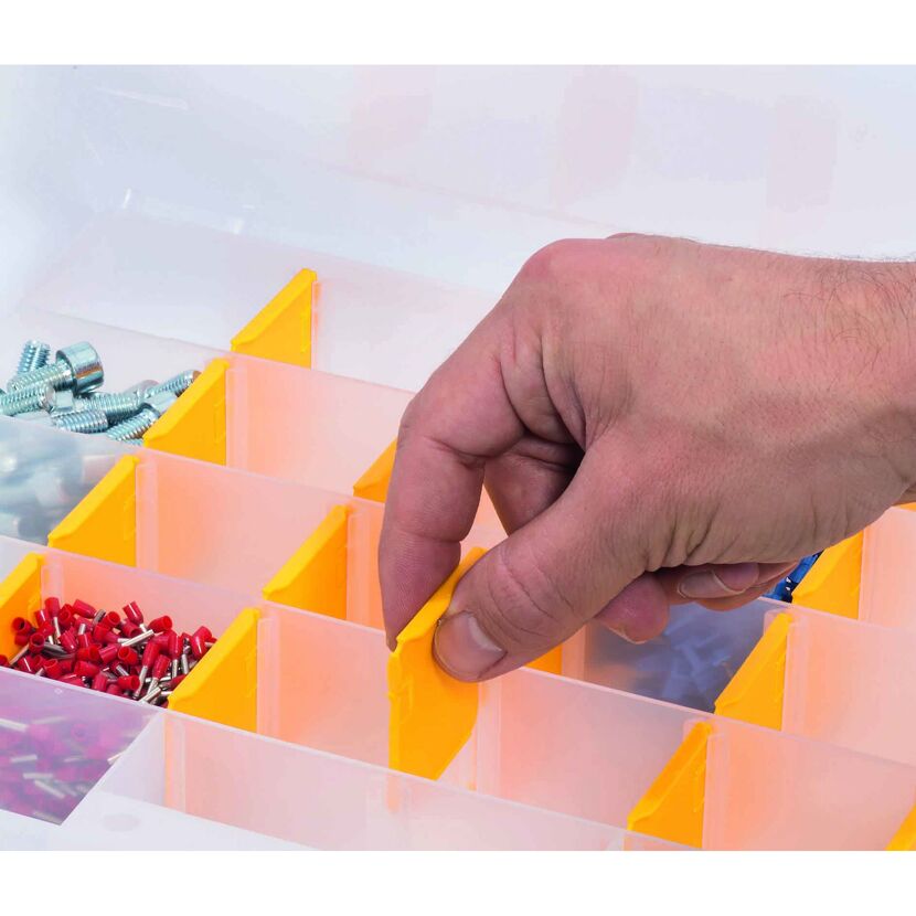 EuroPlus Sortimentskasten 'Basic 29/3-12' transparent 3-15 Fächer 29 x 18,5 x 4,6 cm