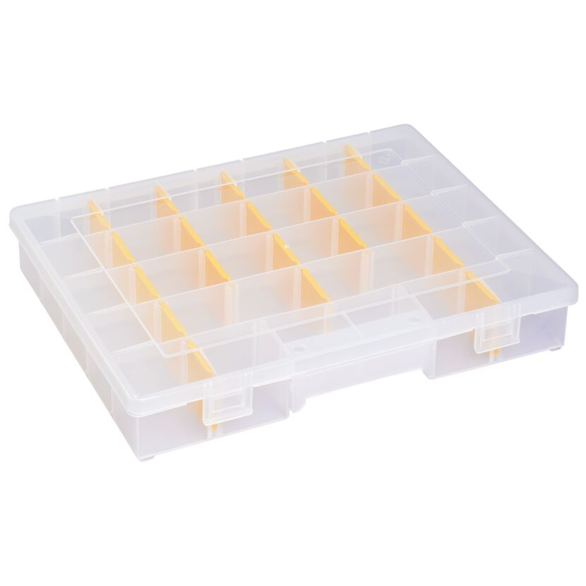EuroPlus Sortimentskasten 'Basic 37/7-20' 7 - 27 Fächer transparent 37 x 29,5 x 6 cm