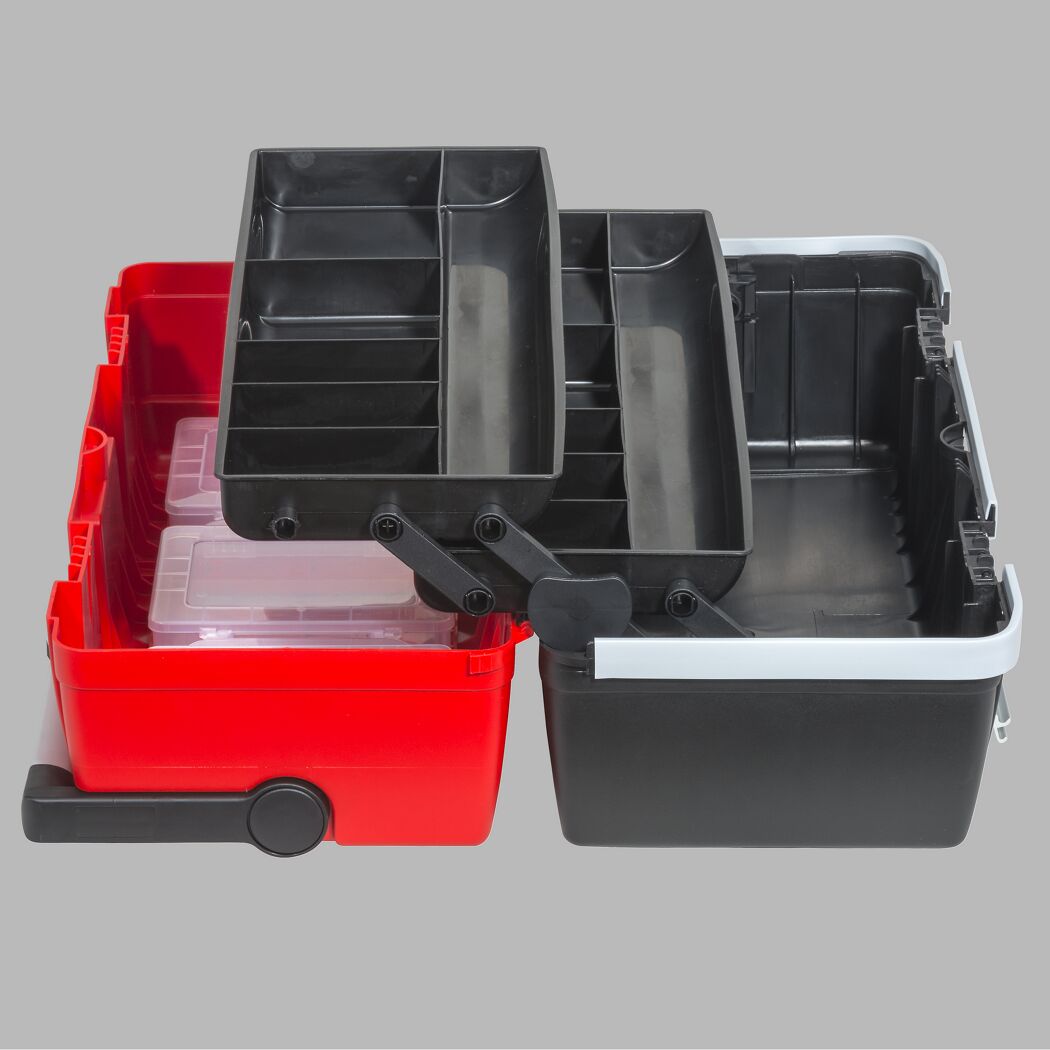 McPlus Profi-Werkzeugkoffer 'AluC22' rot/schwarz 56 x 28,5 x 28 cm