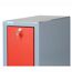 Einbauschrank rot mit Auszug