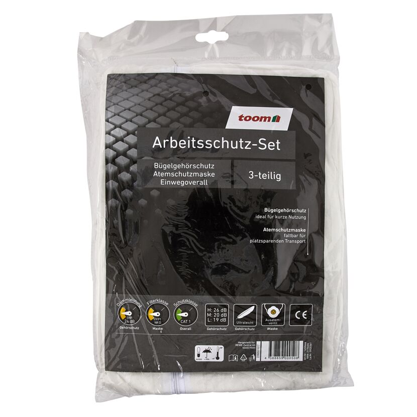 Arbeitsschutz-Set 3-teilig toom im Plastikbeutel