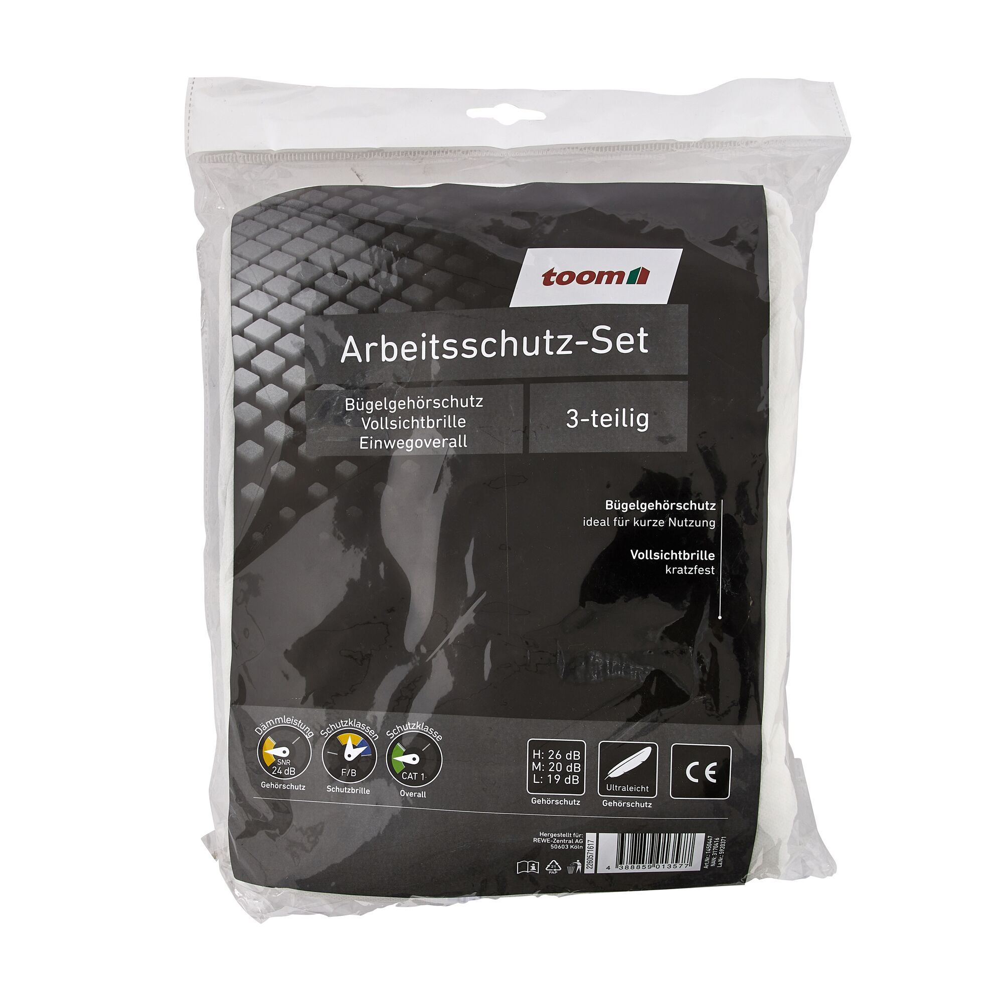 Arbeitsschutz-Set toom, 3-teilig