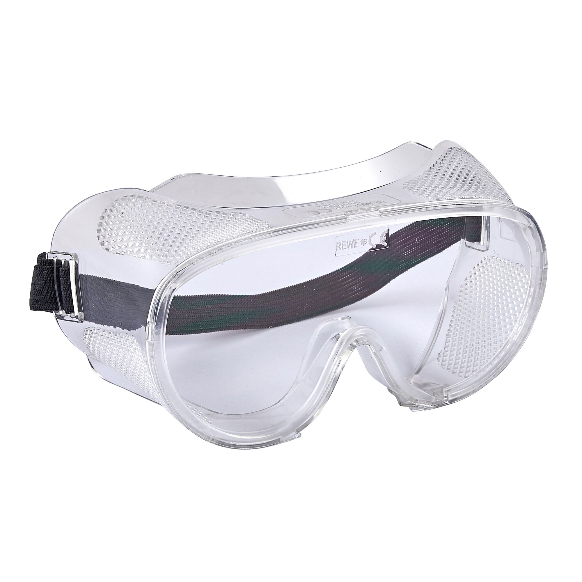 Durchsichtige Vollsichtbrille mit schwarzem Band