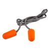 Orange Gehörstöpsel mit grauer Kordel