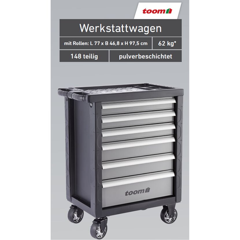 Werkstattwagen 148-teilig, bestückt