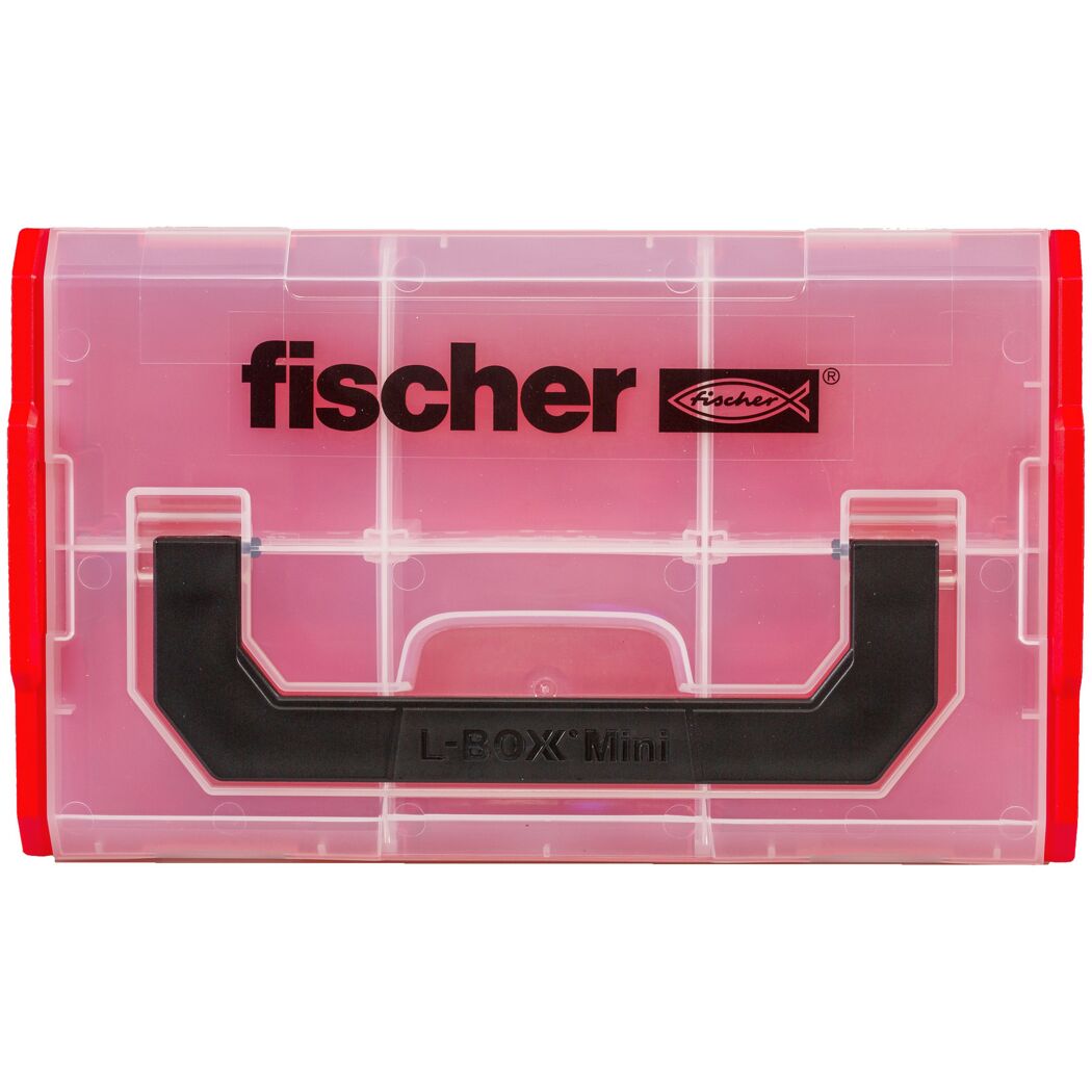 Aufbewahrungsbox 'FIXtainer' rot/transparent