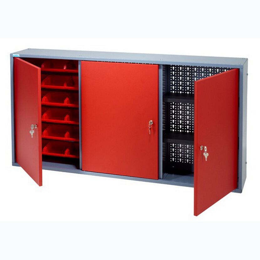 Hängeschrank rot 3-türig 120 x 60 x 20 cm