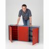 Hängeschrank rot 3-türig 120 x 60 x 20 cm