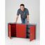 Hängeschrank rot 3-türig 120 x 60 x 20 cm