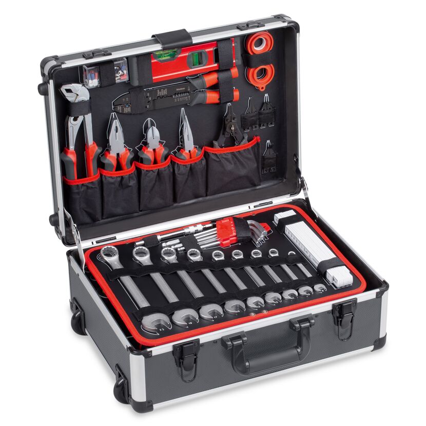 Werkzeugtrolley Aluminium 135-teilig