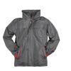 Graue Multifunktionsjacke, Größe XXL