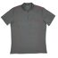Graues Poloshirt mit orangenen Nähten und Brusttasche