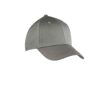 Graue Basecap mit roten Nähten.